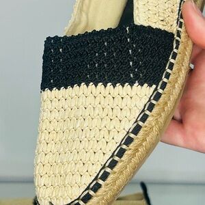 Zara Black and Cream Espadrilles